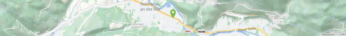 Kartendarstellung des Standorts für Salvator-Apotheke in 2651 Reichenau an der Rax